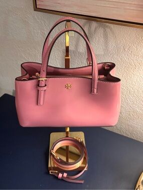 NEW ✨Tory Burch Pink Mini Satchel with Removable Strap